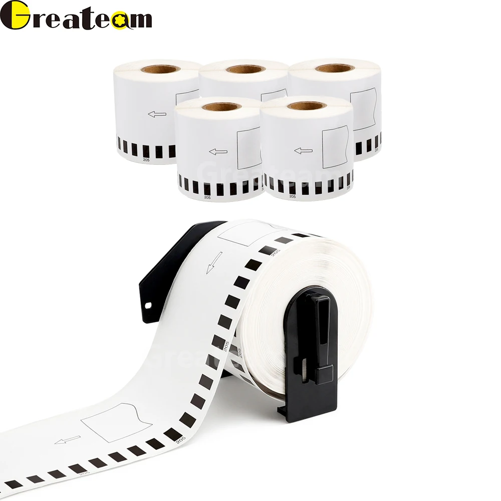 Greateam 5rolls DK 22205 Термальность Бумага совместимый для брата QL 700 этикетка со штрих
