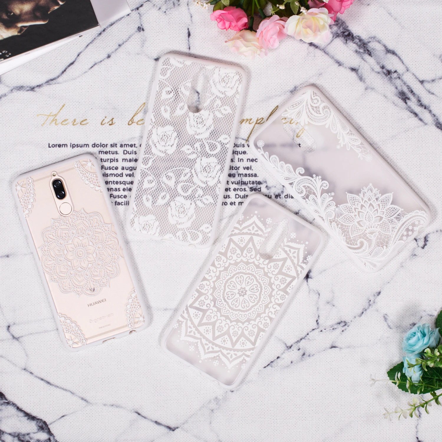 FGHGF Mandala Flower Case For Huawei Mate 10 Lite Silicone P10 Selie Sun flower Cover NOVA 2 Plus 2i Shell |