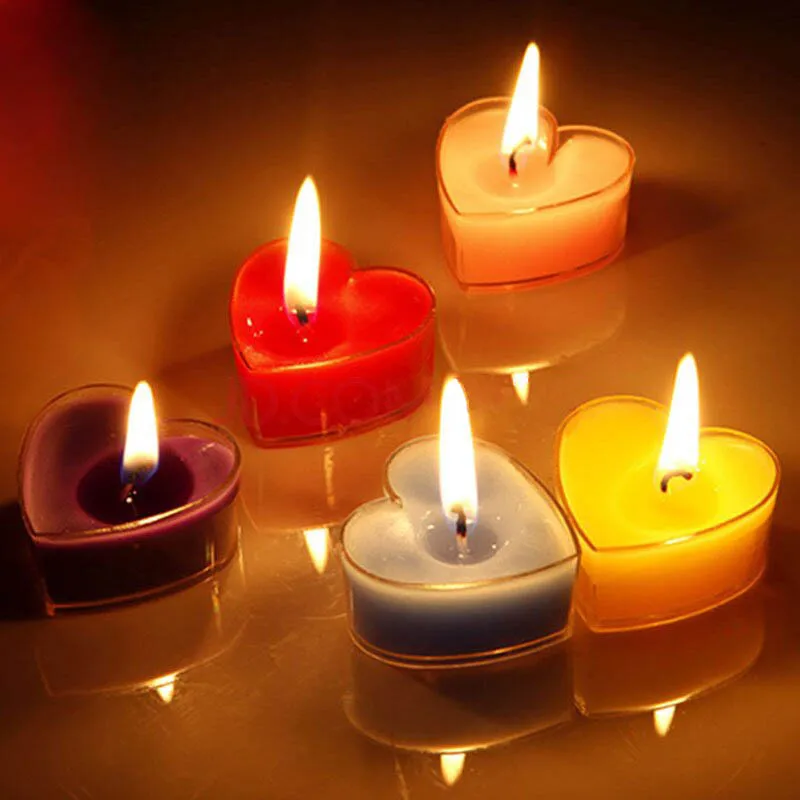 10 шт. декоративные свечи в форме сердца|jelly candle|decorative candlescandle tealight |