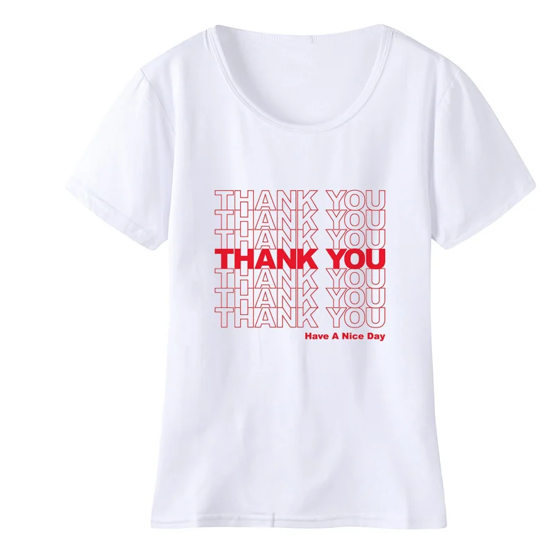 Белый Футболка с надписью «Thank You Have A good Day», футболка унисекс, хлопковая Футболка с вырезом лодочкой, летняя футболка с коротким рукавом для женщин и мужчин, уличная одежда - Цвет: Белый