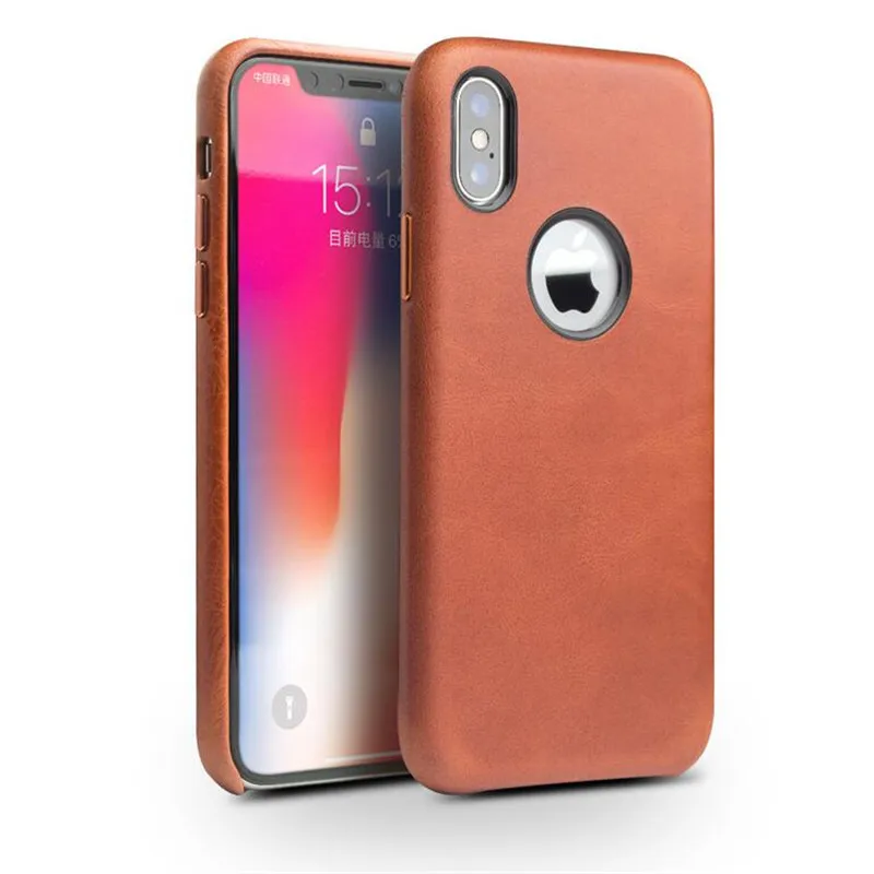 

QIALINO High grade leather Case for iPhone X Ultra Thin Genuine Leather Bag Cover for iPhone XS X/10 Luxury Phone Case for 5.8