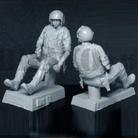 Масштаб 1/35 Неокрашенная полимерная фигурка современный вертолет Экипировка 2 |