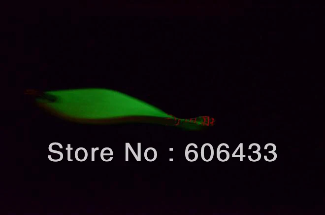 

5PCS Fishing Spoon Lure Treble Feather Hook Spinner baits noctilucent 6.5g 10g