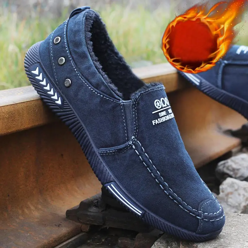 

Men Casual Shoes Canvas Shoes For Men Chaussure Homme Autumn Winter Warm Breathable Shoes Men Sneakers Man Walking Shoes A10-08
