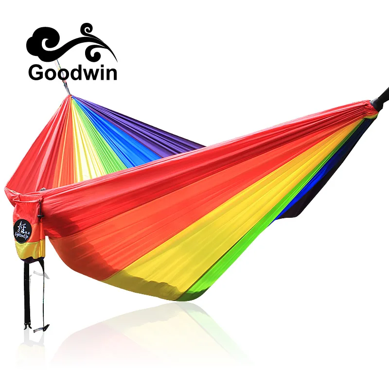 Двойной гамак 20 цветов в наличии походные кемпинг или Пешие прогулки на открытом