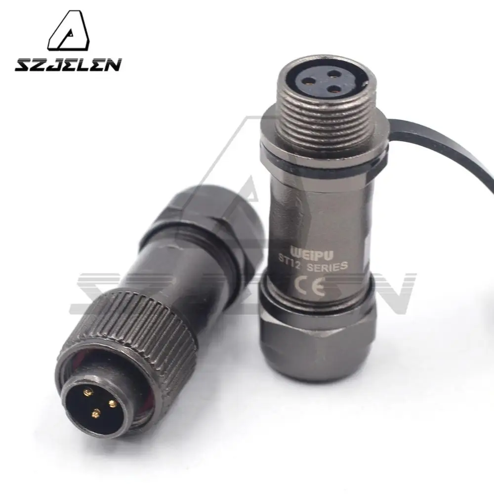 WEIPU ST12series 2 3 4 5 6 7 9pin металлический водонепроницаемый разъем вилки и розетки IP68