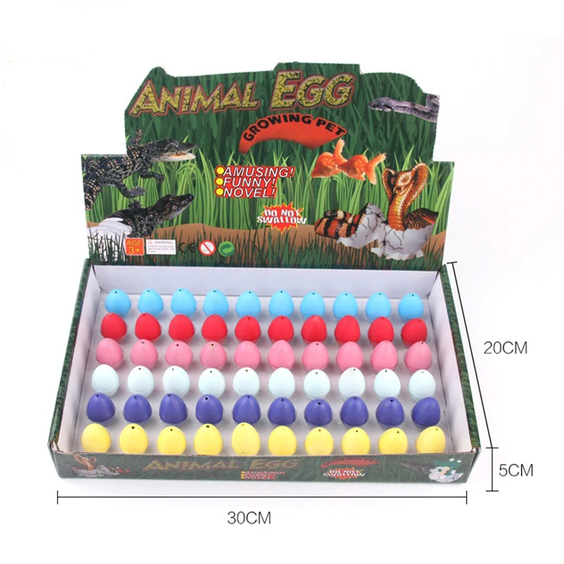 

60pcs Cute Magic Hatching Growing Dinosaur Eggs Multicolor Add Water Kids Toy Educational Toys for Children 60 in 1 Gifts Egg