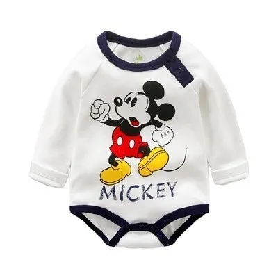 Детские Мультяшные ползунки disney, весенние комбинезоны, Одежда для новорожденных, милая Одежда для маленьких мальчиков и девочек, пуловер, боди для малышей от 0 до 12 месяцев - Цвет: 11