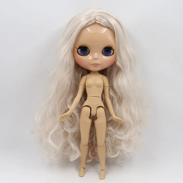 Nude doll joint body Ледяная фабрика blyth Кукла № BL340 30 см Индивидуальная голая кукла с матовым лицом темная кожа шарнир тело для 1/6 BJD обувь для кукол - Цвет: Nude doll joint body