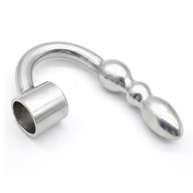 Анальная пробка из нержавеющей стали массажер для стимуляции простаты с кольцом