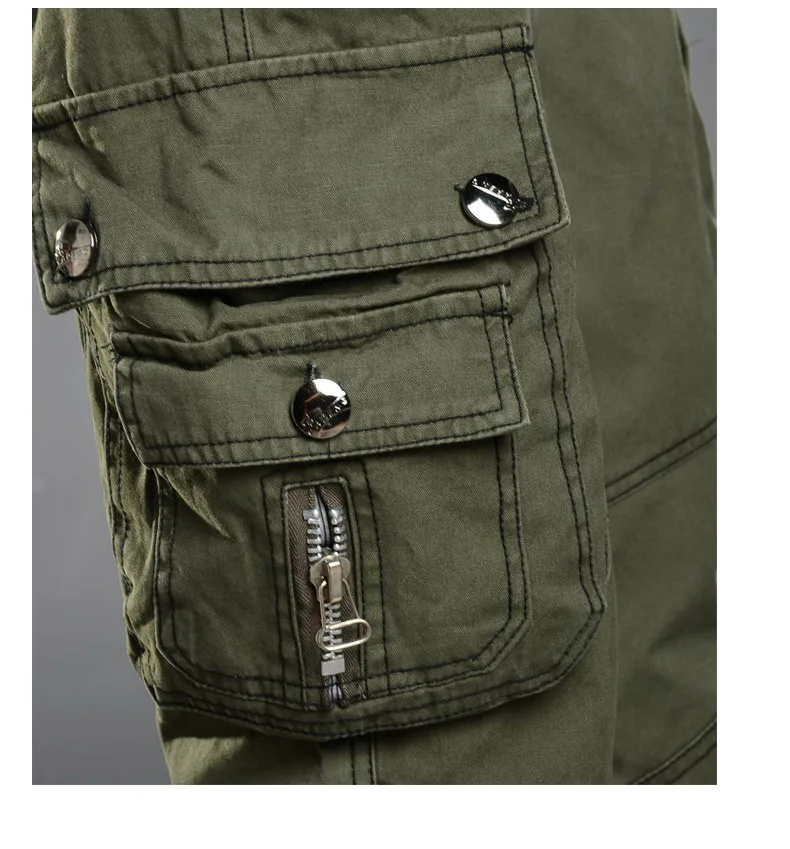 Новый Повседневное Для мужчин Тактический Брюки карго Тонкий мульти-карманы для