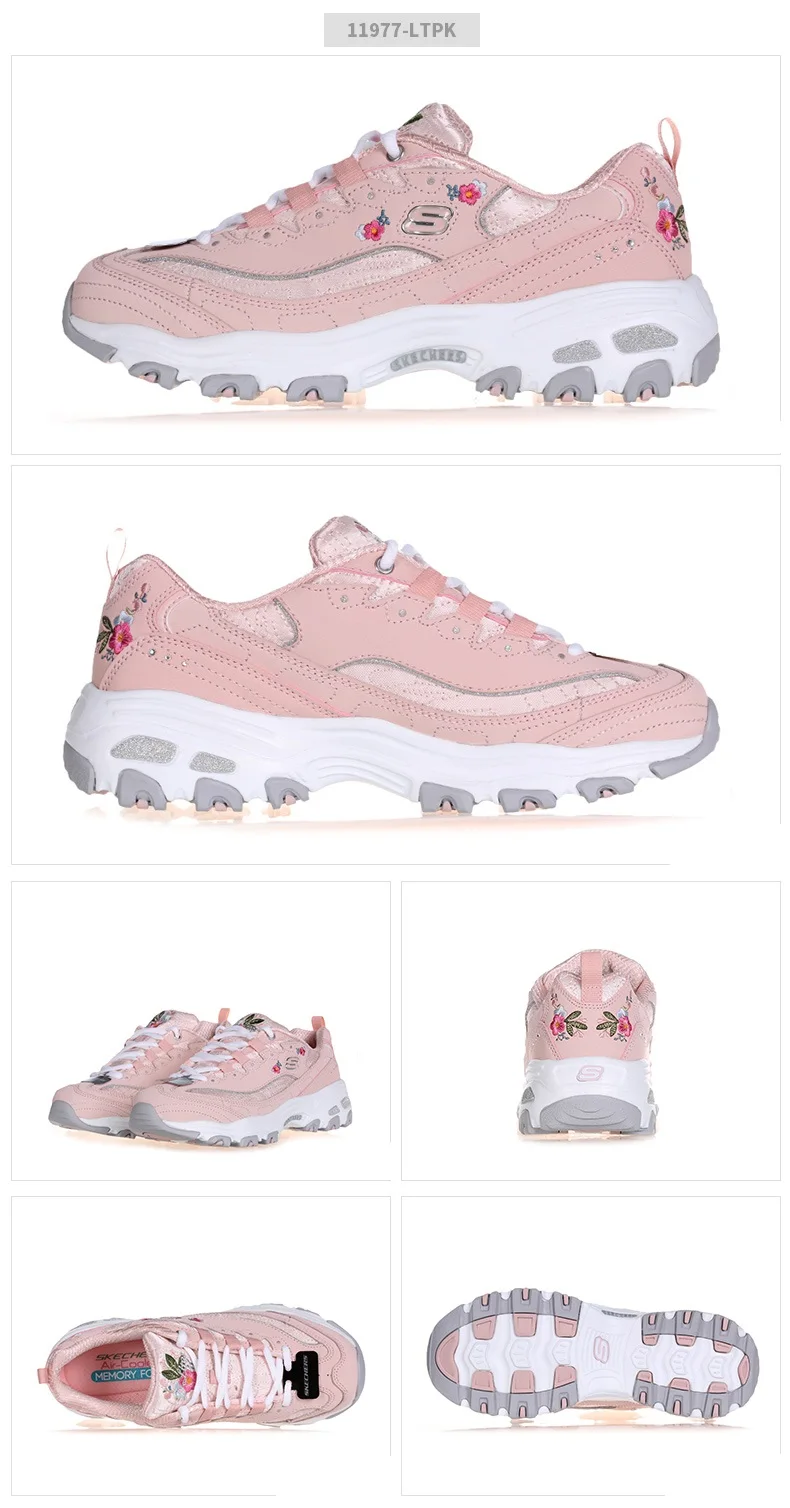 Skechers/Новое поступление; женская повседневная обувь; модные кроссовки на платформе; роскошная дизайнерская обувь для женщин; D'lites; повседневная обувь; 11977-LTPK