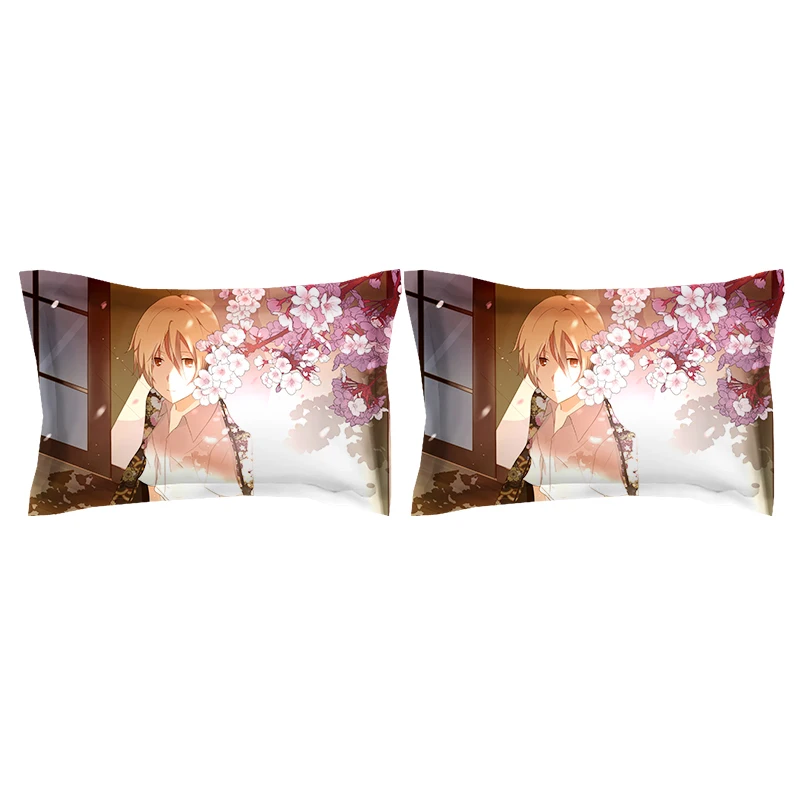 Japanese style bedding set Boy and cat flower picture Comic bedclothes quilt cover soft cute duvet comfortable pillowcases | Дом и сад