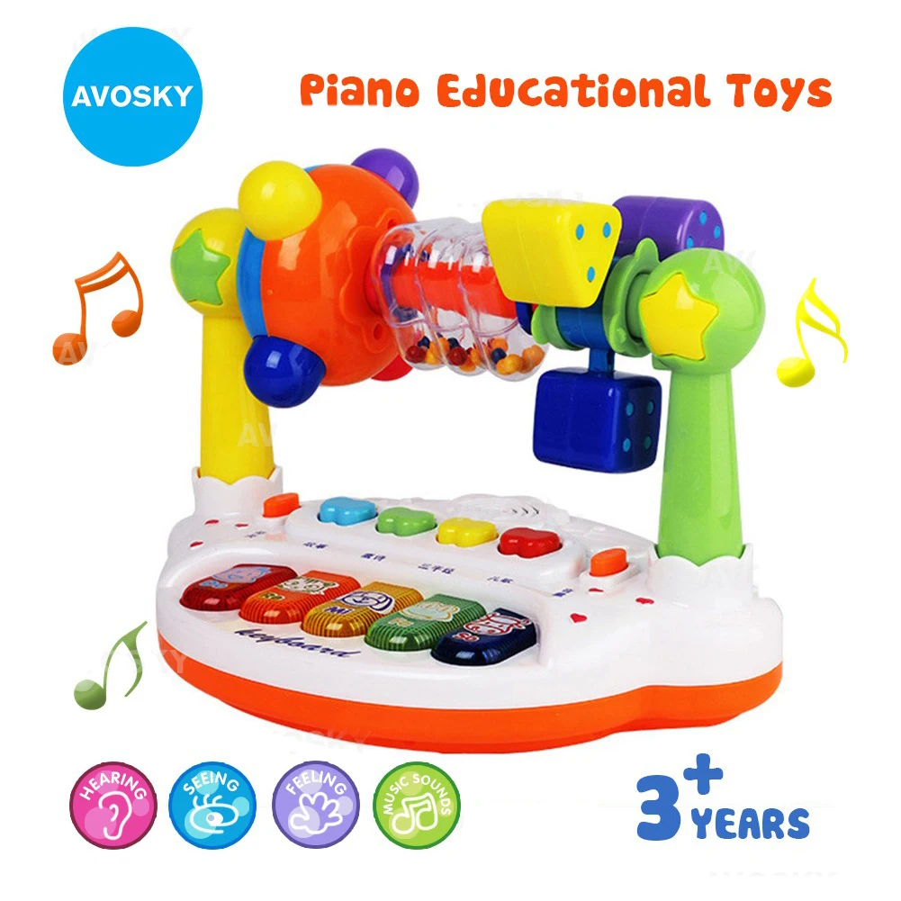 Пианино Интересные музыкальные игрушки геометрический раннее образование яркие