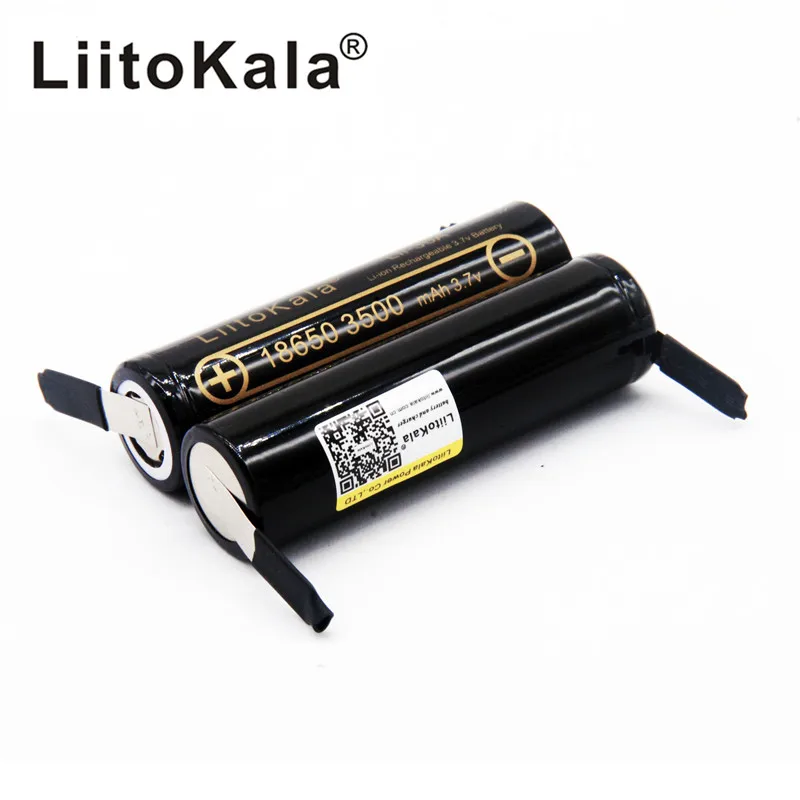 Литиевый аккумулятор Liitokala литий-ионная батарея 18650 3500 мА · ч 3 6 в разряд 20 А