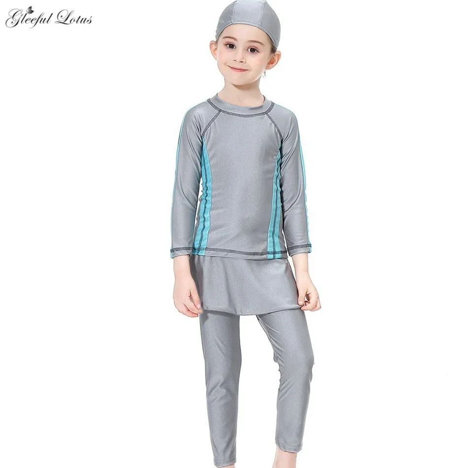 Мусульманский купальный костюм для девочек мусульманский скромный купальник Hajib