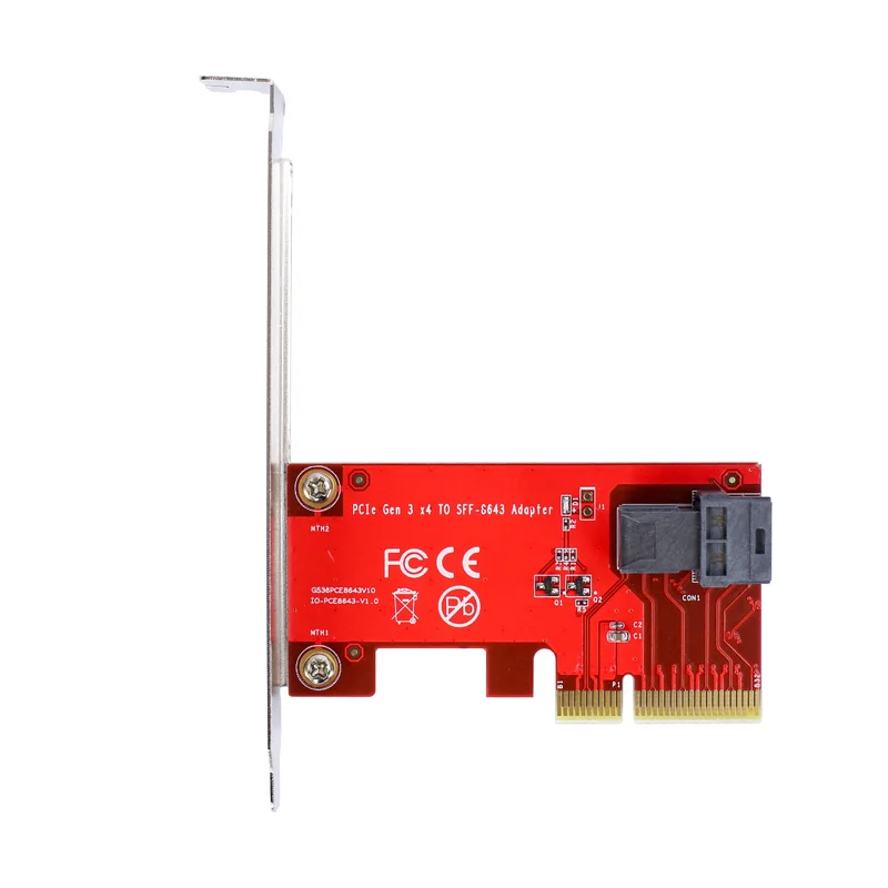 PCIe 4X NVMe U.2 SSD Адаптер PCI-Express для SFF-8643 с SFF-8639 MiniSAS Кабель Бесплатная Доставка |