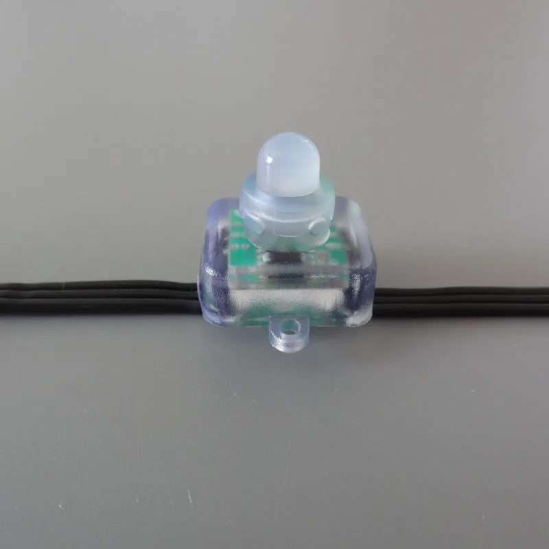 18awg 50 шт/шнур DC5V 12 мм адресуемый WS2811 квадратный черный провод IP68 рейтинг
