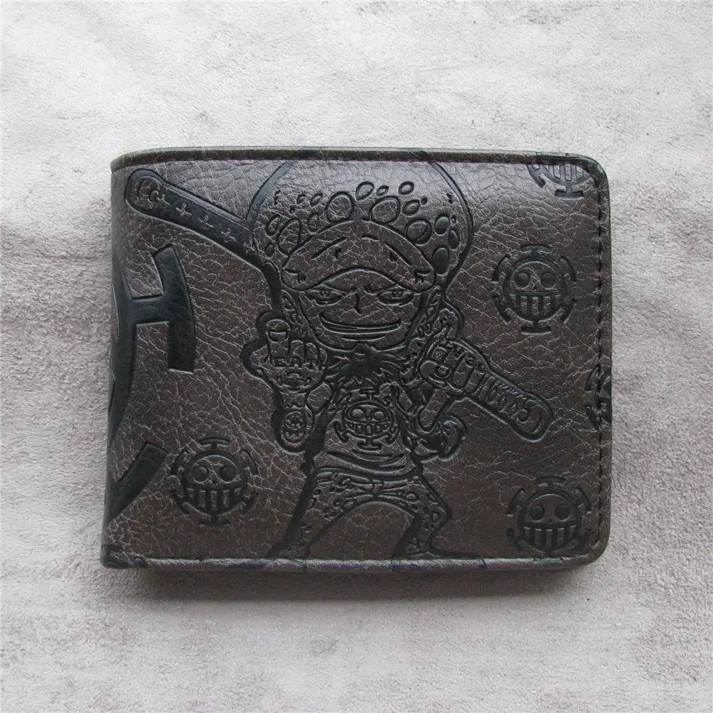 Аниме один кусок короткий кошелек Trafalgar Law Мультфильм кожаный с держатель для