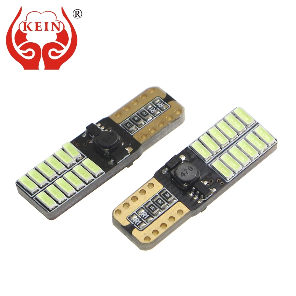 KEIN 2 шт. 24SMD Canbus безошибочный Автомобильный светодиодный W5W T10 194 боковой маркер