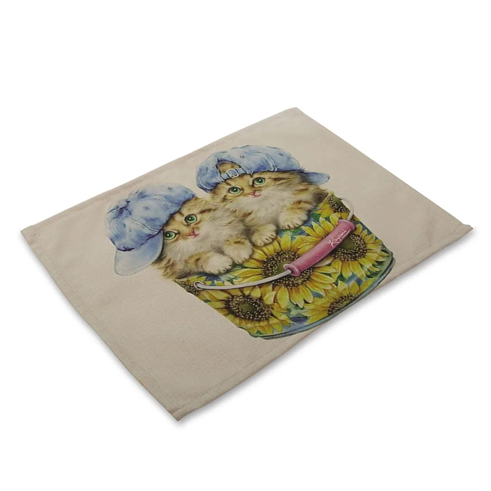 Милый Мультфильм Креативные животные напечатанные салфетки для стола на свадьбу