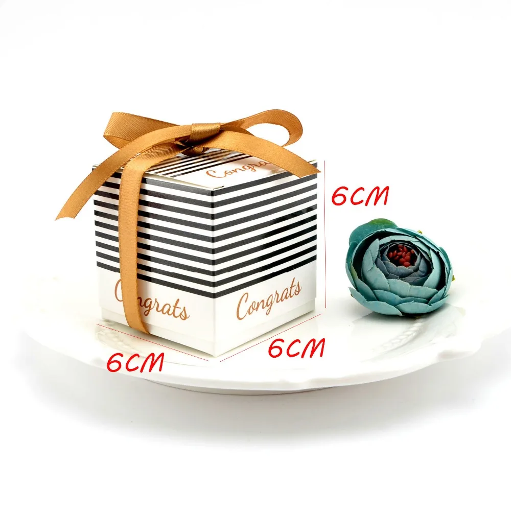 100 шт./лот Милая коробка для конфет мальчиков и детей крестины подарок на день