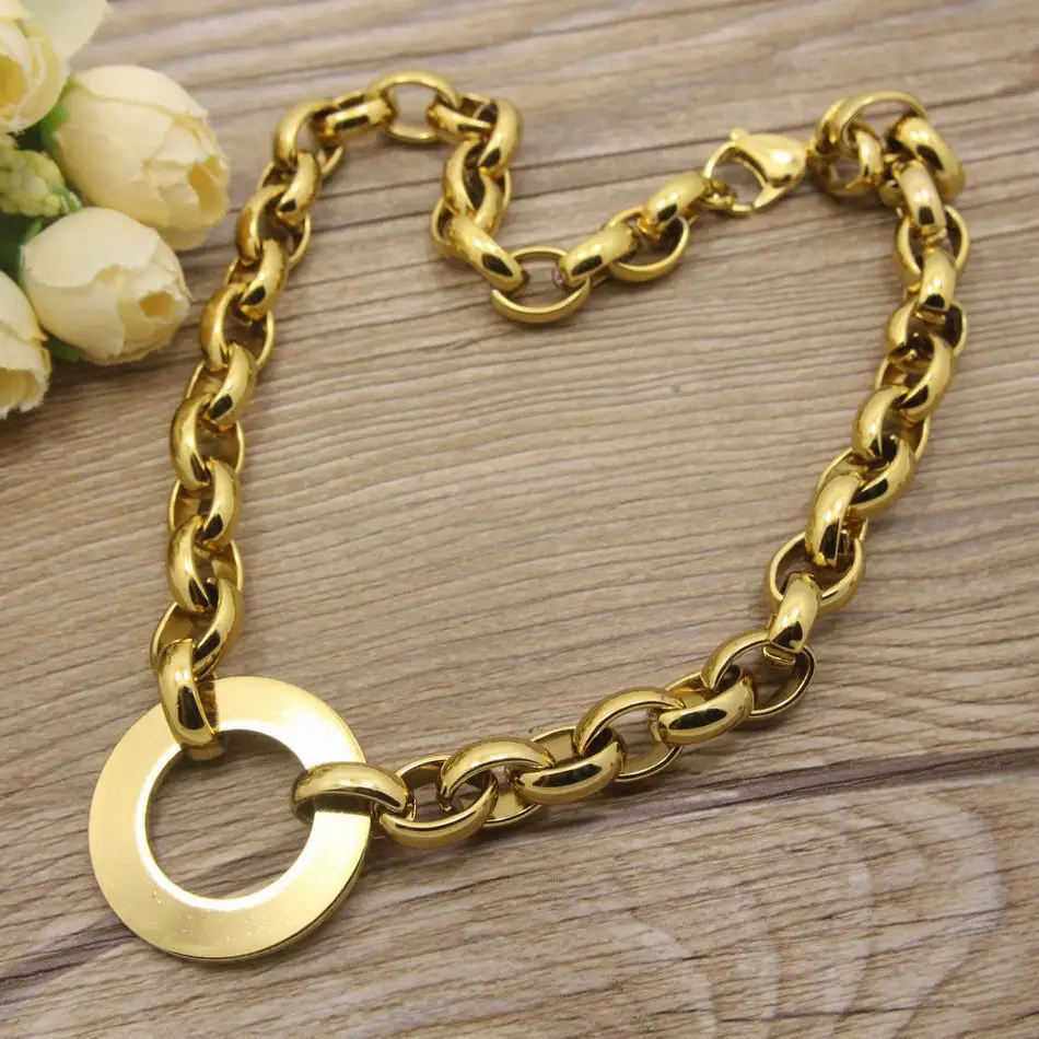 Лидер продаж Модные Винтажные Ювелирные изделия из нержавеющей стали с золотым и