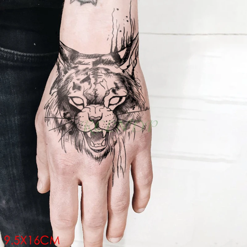 

Waterproof Temporary Tattoo Sticker Leopard tiger Fake Tatto Flash Tatoo Hand Arm art Tattoos for Girl Women Men