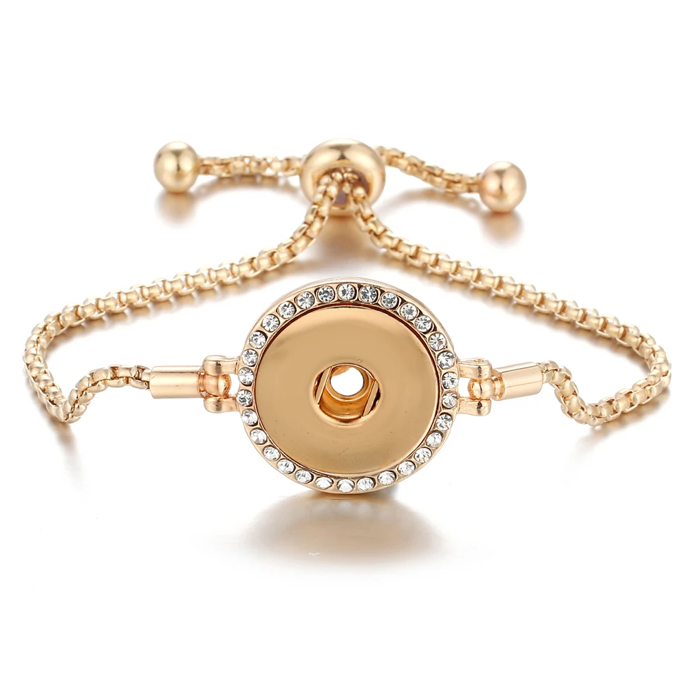 Винтажные Модные Золотые Регулируемые браслеты с цепочкой металлический