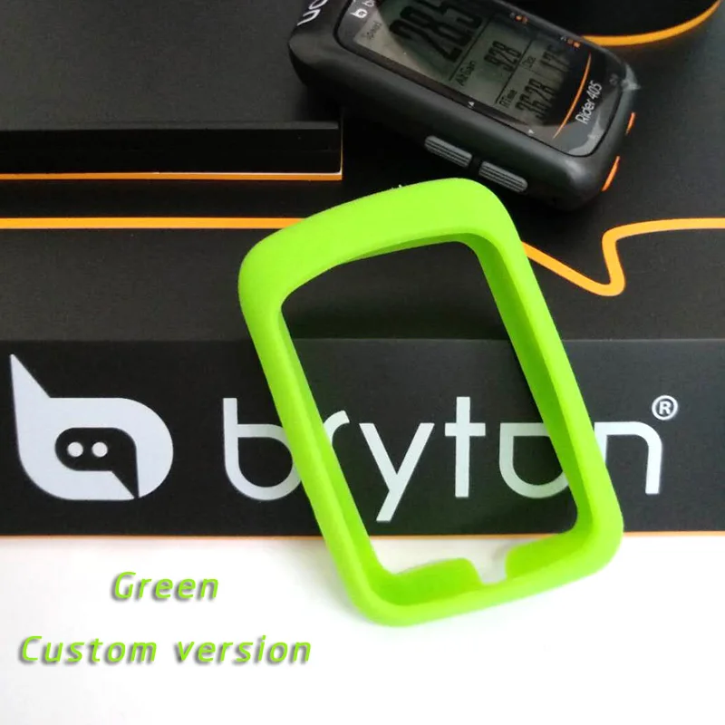 Green Bryton Rider 450 Rider 410 велосипедный Компьютер Силиконовый чехол мультяшный резиновый защитный чехол+ HD пленка(для Bryton 405 410 450 - Цвет: Green