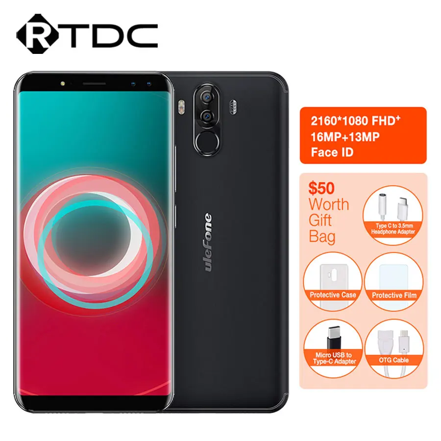 Ulefone power 3S Face ID 6 0 &quot18:9 дисплей 6350 мАч мобильный телефон MTK6763 Восьмиядерный 4 Гб ram 64