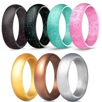 5 7mm crystal powder silicone female ring for women girls office men finger jewelry size 4 10