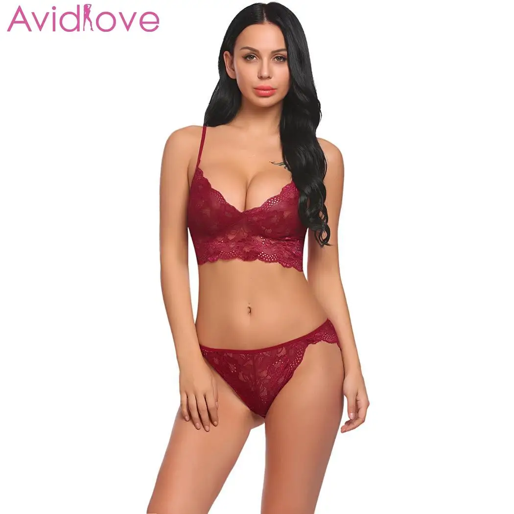 Avidlove женские сексуальные костюмы сексуальный комплект нижнего белья кружевной
