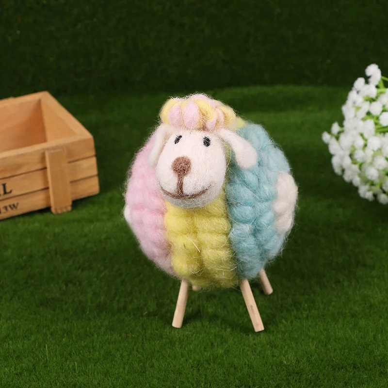2016 новые цветные овечьи мягкие игрушки высокого качества из мериносовой шерсти