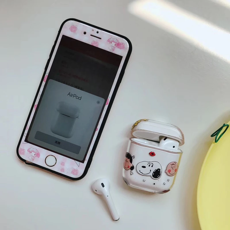 Для AirPods Pro мультфильм Charlie Peanuts собака Bluetooth гарнитура наушники Прозрачный жесткий чехол для AirPods 1 2 3 Крышка для наушников