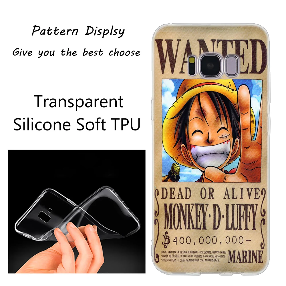 Силиконовый чехол с изображением обезьяны D Luffy для samsung Galaxy Note 10 Plus S8 S9 S10 Plus 5G S6 S7 Edge S5 S10e Note 5 Fashion - Цвет: 001