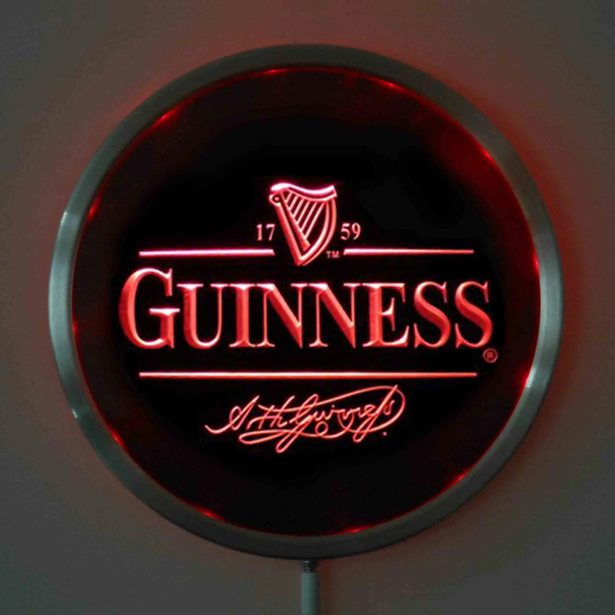 Rs-a0057 Guinness Светодиодный неоновый свет круглые вывески 25 см/10 дюймов-знаки бар с RGB многоцветным дистанционным беспроводным управлением