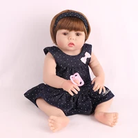 complete silicone doll reborn 22inch 55cm reborn baby dolls lifelike bebes reborn bonecas infantil meninas lol girl doll gift