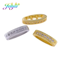 juya diy beading jewelry components decoration 3 hole separator spacers accessories for handmade needlework beads jewelry making