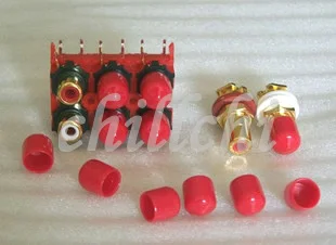RCA head lotus seat audio AV signal socket sound dustproof cap oxidation resistant rubber sleeve | Электронные компоненты и