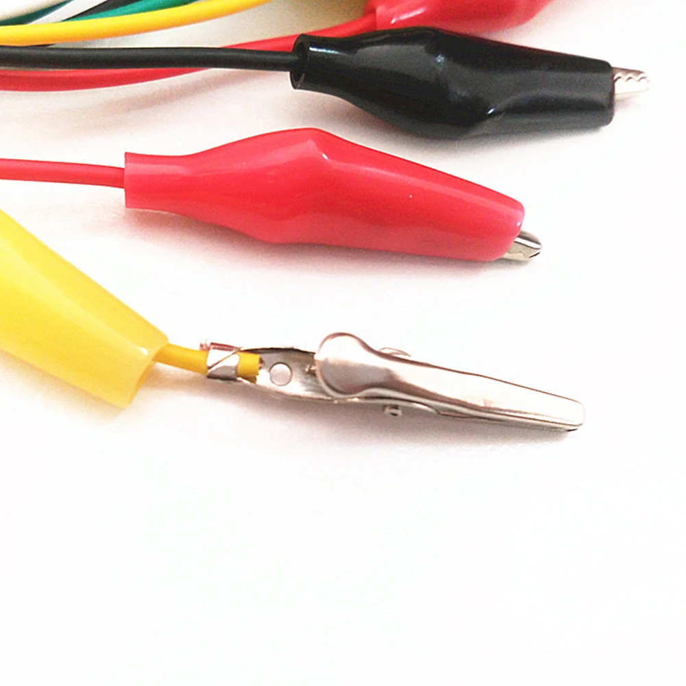 10Pcs/lot 50CM Electronics Connecting Wire Double-ended Test Alligator Crocodile Clip Jumper Cable Probe Lead Wires high quality |