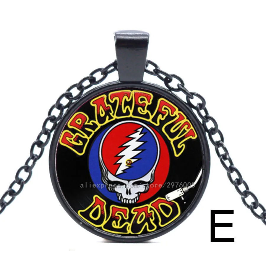 Ручной работы круглый медальон Подвеска цепочки и ожерелья Grateful Dead ювелирные