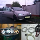 HochiTech для Fiat PUNTO mk2 1999-2010 ультра ярсветильник дневной свет DRL CCFL ангельские глаза набор демонических глаз теплый белый кольцо ореола