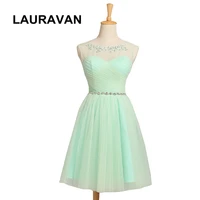 formal simple corset mint green gray teens dresses short puffy ball gown fitted bridesmaid special occasion party dresses 2020