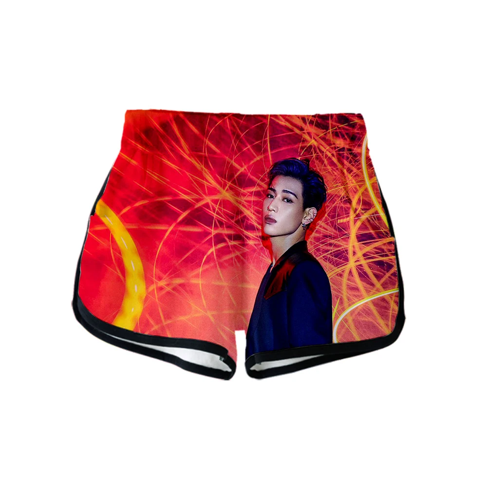 Новые летние женские повседневные шорты Харадзюку С 3D принтом KPOP GOT7 2019 милые