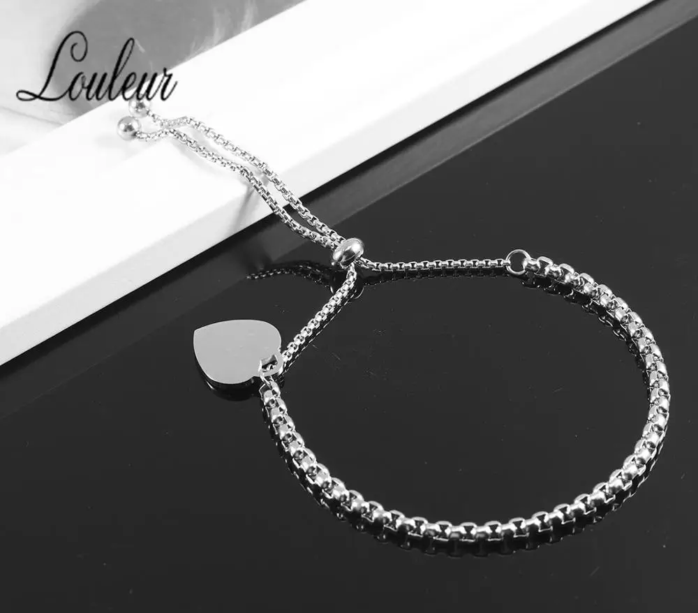 Женский браслет-цепочка Louleur love Подарочный браслет из нержавеющей стали лето 2019 |