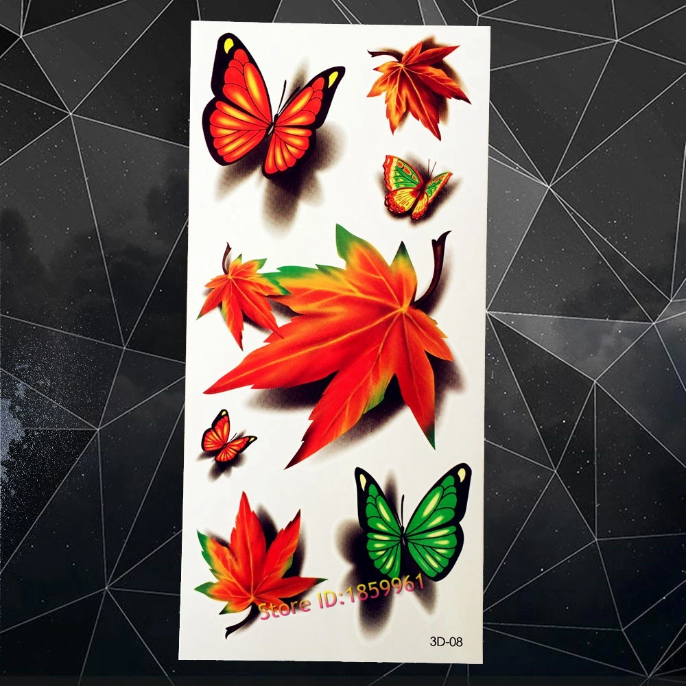 Черный Водонепроницаемый Временные татуировки Олень Рог лося Средства ухода за