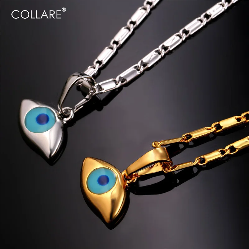 Ожерелья и подвески Collare голубые с изображением Злого Глаза модные женские