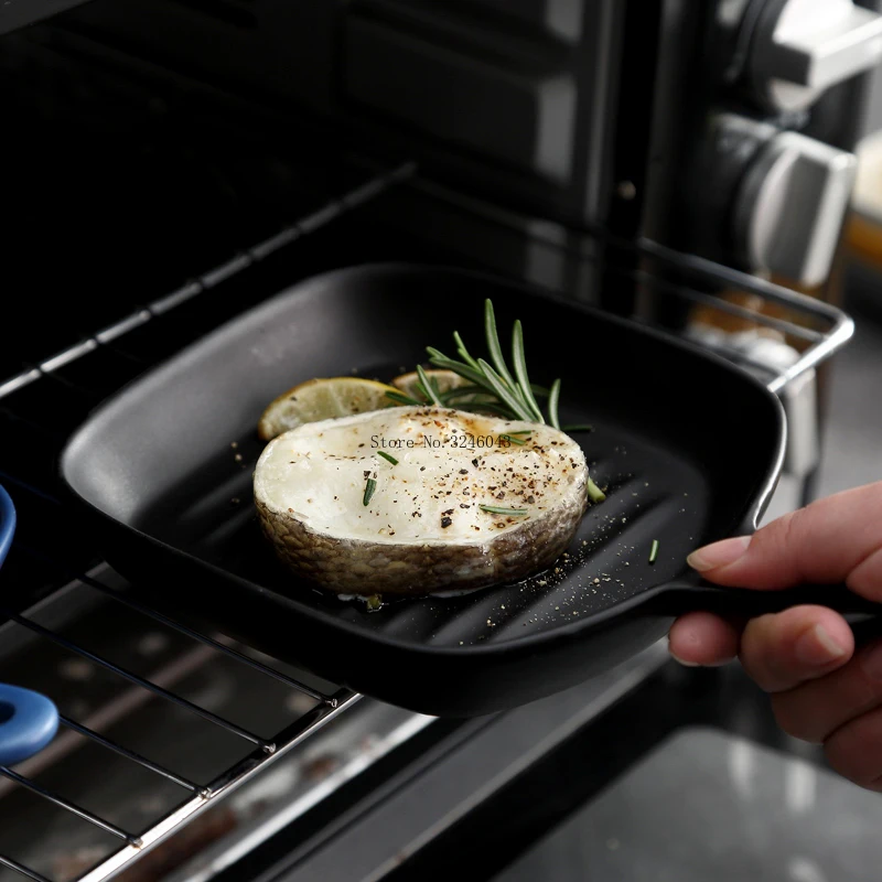 Nordic home oven dish baking tray Creative with handle ceramic dish barbecue deep dish kitchen tableware