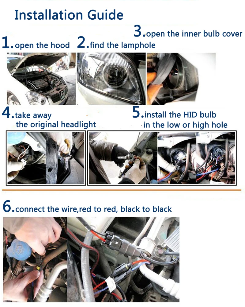 1 комплект/2 шт 35 Вт 55 Вт 12 В H4 HID ксеноновый светильник H4-3 Bi Xenon 9007 9004 h13 bi-xenon Hi/lo луч 3000K 4300K 6000K 12000K